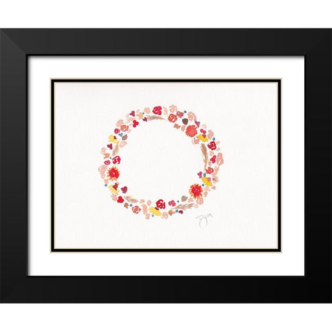 Fall Leaf III Black Modern Wood Framed Art Print with Double Matting by Dyer, Beverly