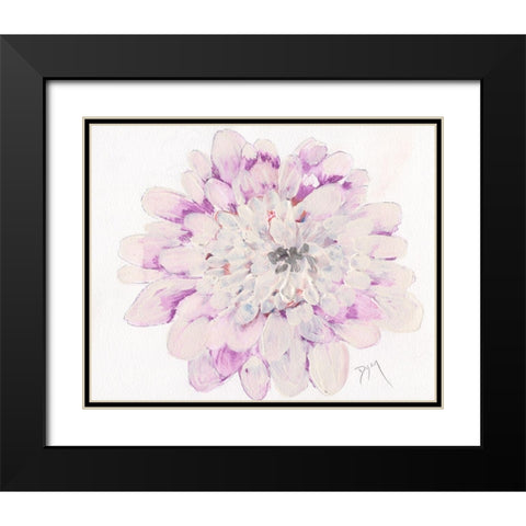Pale Zinnia 2020 Black Modern Wood Framed Art Print with Double Matting by Dyer, Beverly