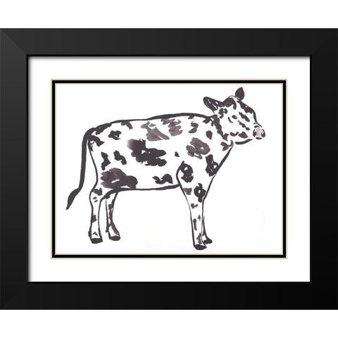 Farm House Friend 2 Black Modern Wood Framed Art Print with Double Matting by Dyer, Beverly