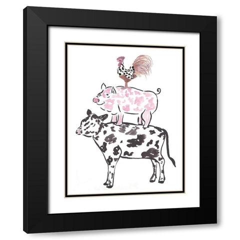 United Friends Black Modern Wood Framed Art Print with Double Matting by Dyer, Beverly