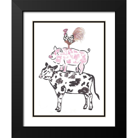 United Friends Black Modern Wood Framed Art Print with Double Matting by Dyer, Beverly