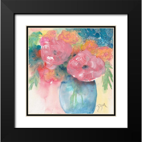 Summer Bouquet Black Modern Wood Framed Art Print with Double Matting by Dyer, Beverly