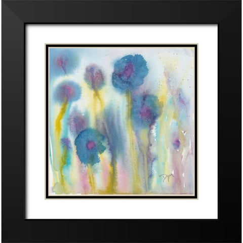 Wildflower Garden I Black Modern Wood Framed Art Print with Double Matting by Dyer, Beverly