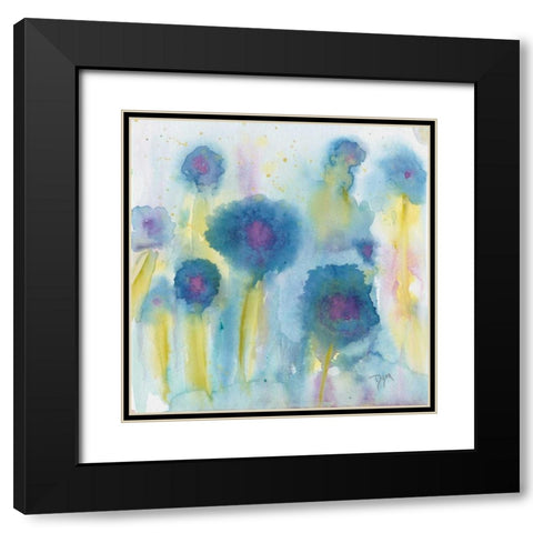 Wildflower Garden II Black Modern Wood Framed Art Print with Double Matting by Dyer, Beverly