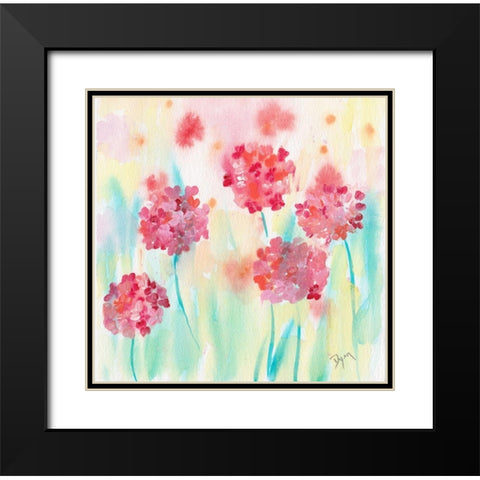 Blushing Meadow I Black Modern Wood Framed Art Print with Double Matting by Dyer, Beverly