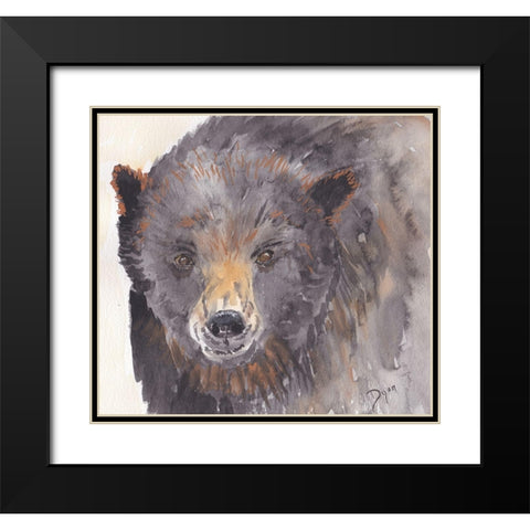 Brown Bear Black Modern Wood Framed Art Print with Double Matting by Dyer, Beverly