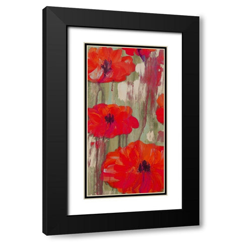 Crimson Rain 2 Black Modern Wood Framed Art Print with Double Matting by Dyer, Beverly