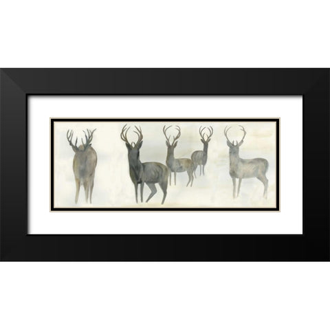 Wild Family Black Modern Wood Framed Art Print with Double Matting by Dyer, Beverly