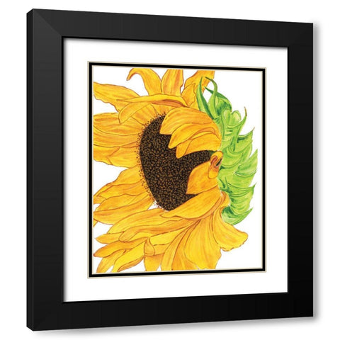 Sunflower 5 Black Modern Wood Framed Art Print with Double Matting by Gosavi, Bhakti