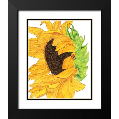 Sunflower 5 Black Modern Wood Framed Art Print with Double Matting by Gosavi, Bhakti