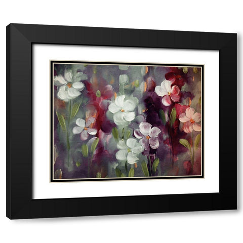 Vagabond Blooms Black Modern Wood Framed Art Print with Double Matting by Boho Hue Studio