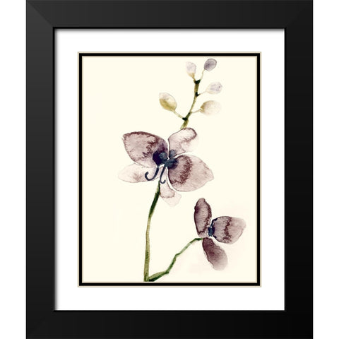 Dark Orchid 1 Black Modern Wood Framed Art Print with Double Matting by Boho Hue Studio