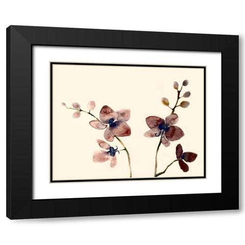 Dark Orchid 2 Black Modern Wood Framed Art Print with Double Matting by Boho Hue Studio