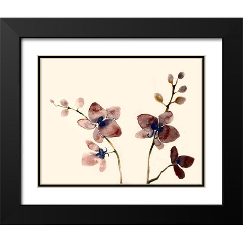 Dark Orchid 2 Black Modern Wood Framed Art Print with Double Matting by Boho Hue Studio
