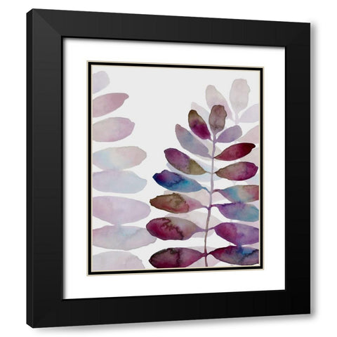 Purple Petiole 2 Black Modern Wood Framed Art Print with Double Matting by Boho Hue Studio