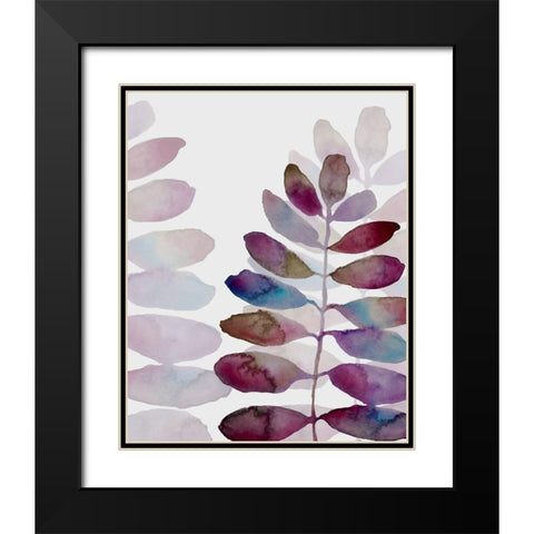Purple Petiole 2 Black Modern Wood Framed Art Print with Double Matting by Boho Hue Studio