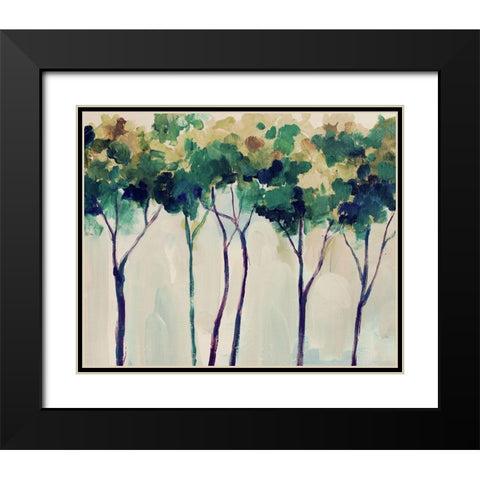 Creamy Trees Black Modern Wood Framed Art Print with Double Matting by Boho Hue Studio