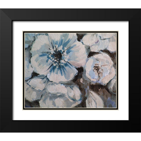 Blossom Bunch 2 Black Modern Wood Framed Art Print with Double Matting by Boho Hue Studio