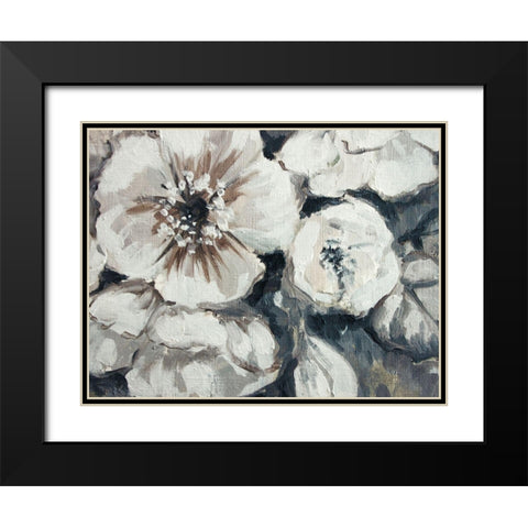 Blossom Bunch 3 Black Modern Wood Framed Art Print with Double Matting by Boho Hue Studio