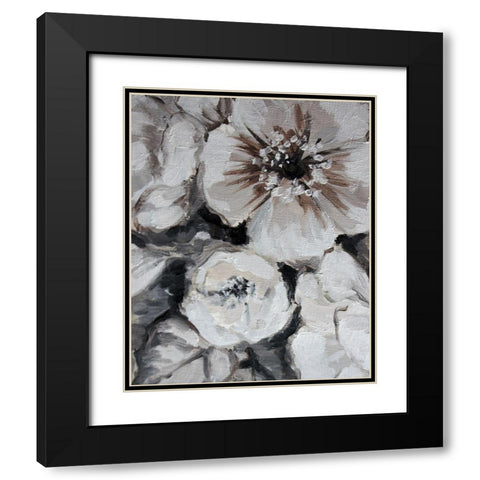 Blossom Bunch 5 Black Modern Wood Framed Art Print with Double Matting by Boho Hue Studio