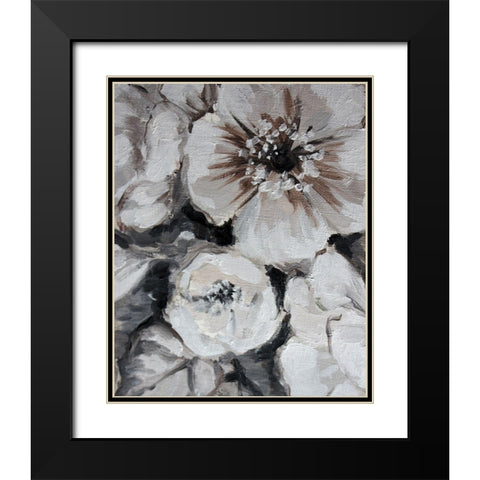Blossom Bunch 5 Black Modern Wood Framed Art Print with Double Matting by Boho Hue Studio