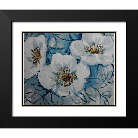 Blossom Bunch 10 Black Modern Wood Framed Art Print with Double Matting by Boho Hue Studio