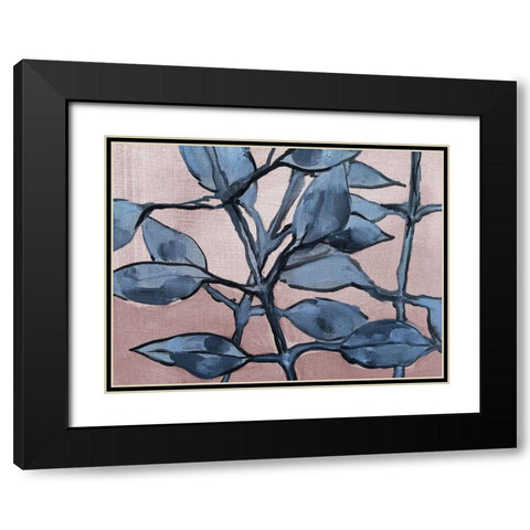 Spring Branches Black Modern Wood Framed Art Print with Double Matting by Boho Hue Studio