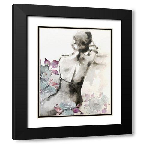 Lovliness Black Modern Wood Framed Art Print with Double Matting by Boho Hue Studio