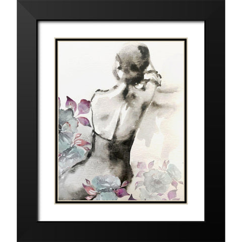 Lovliness Black Modern Wood Framed Art Print with Double Matting by Boho Hue Studio