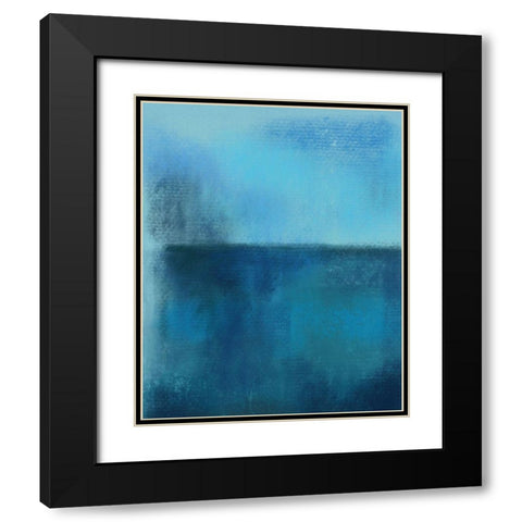 Abstract Ocean 1 Black Modern Wood Framed Art Print with Double Matting by Boho Hue Studio