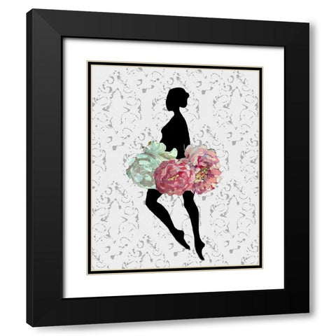 Balllerina One Black Modern Wood Framed Art Print with Double Matting by Boho Hue Studio