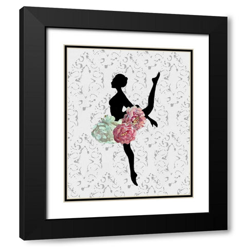 Ballerina Two Black Modern Wood Framed Art Print with Double Matting by Boho Hue Studio