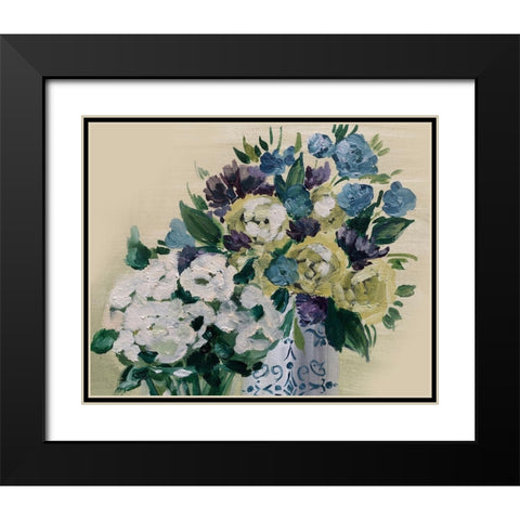 Bouquet1 Black Modern Wood Framed Art Print with Double Matting by Boho Hue Studio