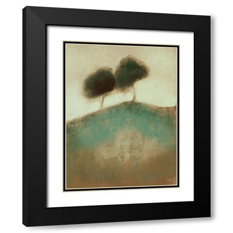 Distant Duo 1 Black Modern Wood Framed Art Print with Double Matting by Boho Hue Studio