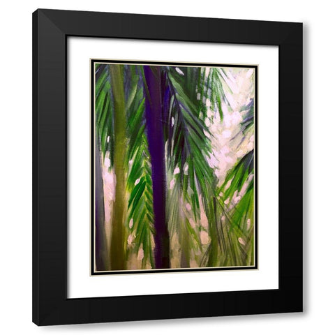 Palm Trees 1 Black Modern Wood Framed Art Print with Double Matting by Boho Hue Studio