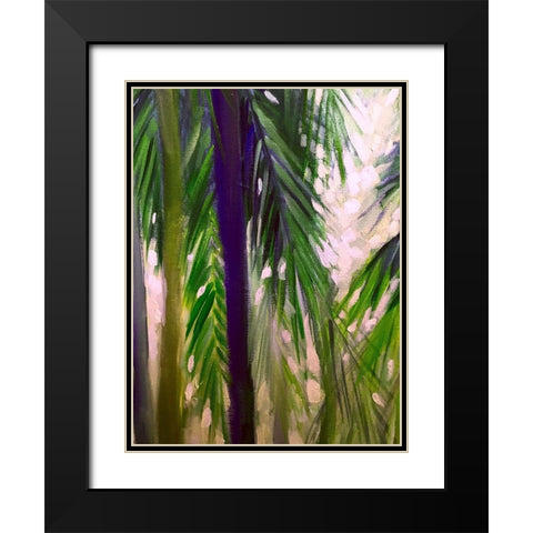 Palm Trees 1 Black Modern Wood Framed Art Print with Double Matting by Boho Hue Studio
