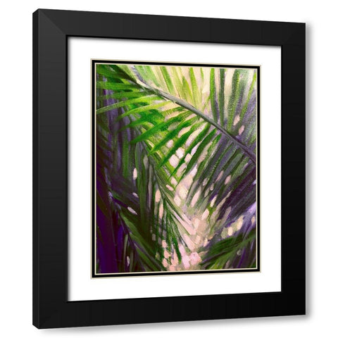 Palm Trees 3 Black Modern Wood Framed Art Print with Double Matting by Boho Hue Studio