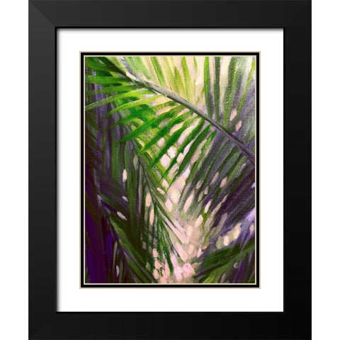 Palm Trees 3 Black Modern Wood Framed Art Print with Double Matting by Boho Hue Studio