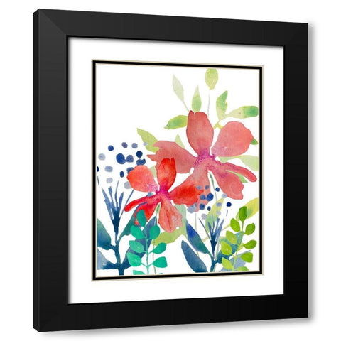 Flowers 13 Black Modern Wood Framed Art Print with Double Matting by Boho Hue Studio