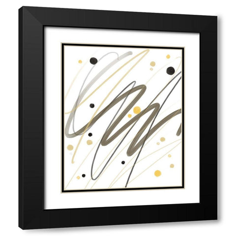 Watercolors Black Modern Wood Framed Art Print with Double Matting by Boho Hue Studio
