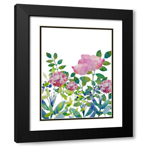 Bloom 1 Black Modern Wood Framed Art Print with Double Matting by Boho Hue Studio