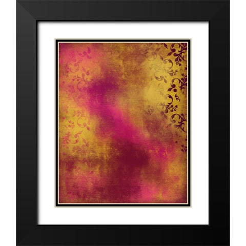 Abstract 1 Black Modern Wood Framed Art Print with Double Matting by Boho Hue Studio