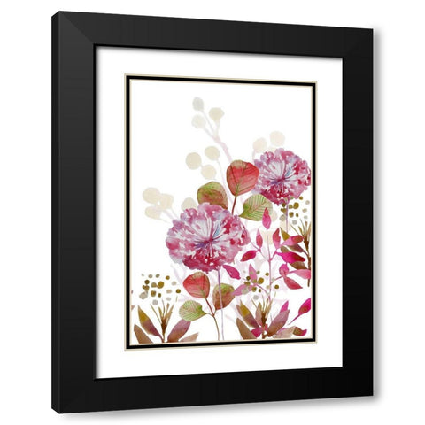 Floral field Bloom 2 Black Modern Wood Framed Art Print with Double Matting by Boho Hue Studio