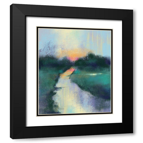 Sunset Black Modern Wood Framed Art Print with Double Matting by Boho Hue Studio