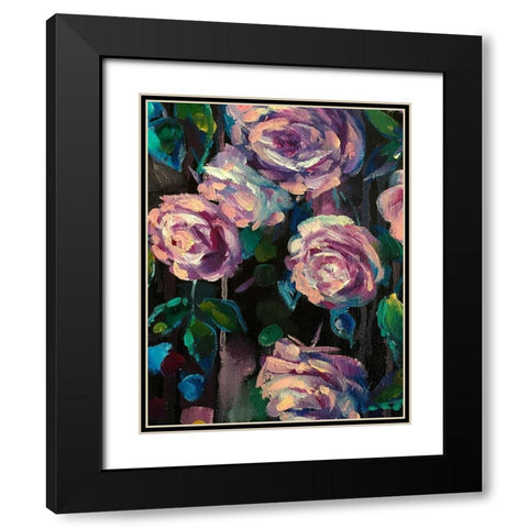 The Roses Black Modern Wood Framed Art Print with Double Matting by Boho Hue Studio