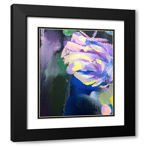 Flowers Black Modern Wood Framed Art Print with Double Matting by Boho Hue Studio