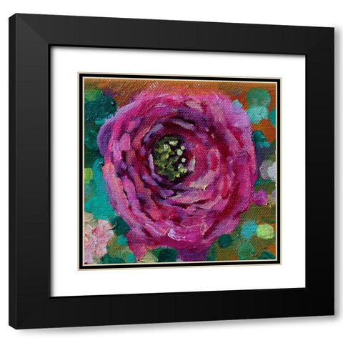 Peripheral Rose 1 Black Modern Wood Framed Art Print with Double Matting by Boho Hue Studio