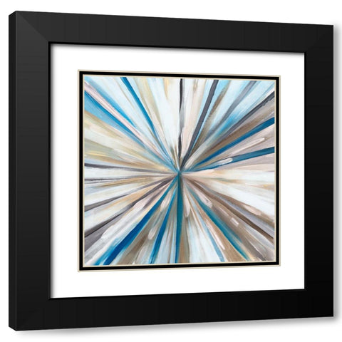 SpinArt Black Modern Wood Framed Art Print with Double Matting by Boho Hue Studio