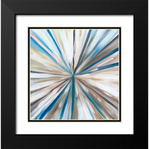 SpinArt Black Modern Wood Framed Art Print with Double Matting by Boho Hue Studio
