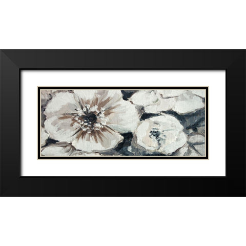 Blossom Bunches Black Modern Wood Framed Art Print with Double Matting by Boho Hue Studio